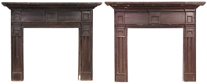 Two Yellow Pine Fireplace Surrounds