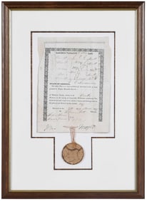 [Baldwin County, Georgia] 1828 Land Grant to Elijah Hinsdale Burritt