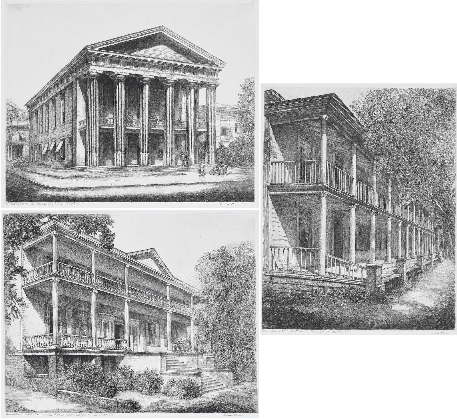 Louis Orr, Three North Carolina Etchings (1 of 14)