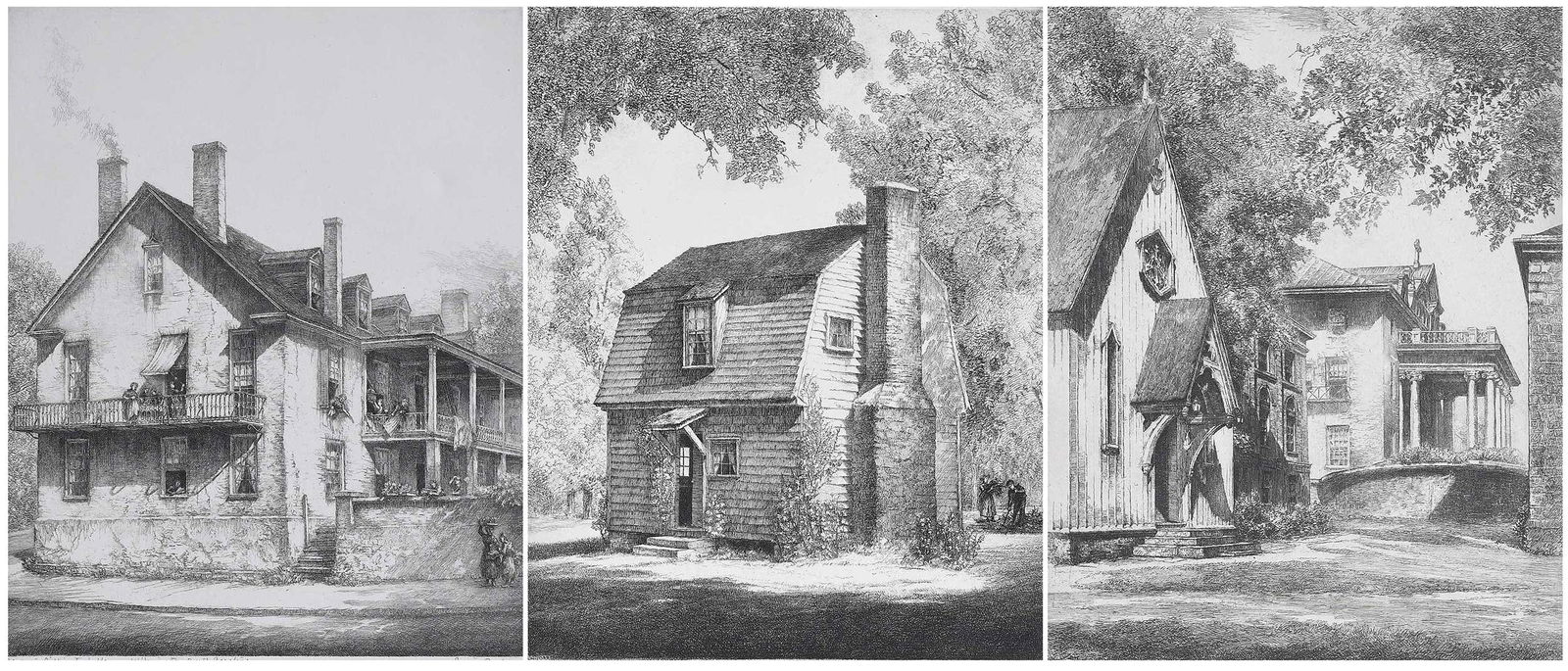 Louis Orr, Three North Carolina Etchings (1 of 17)