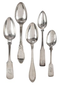 34 Pieces Sterling and Coin Silver Flatware, Charleston Related