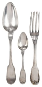 13 Pieces Hyde & Goodrich Coin Silver Flatware