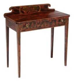 Fine Folk Art Paint Decorated Dressing Table