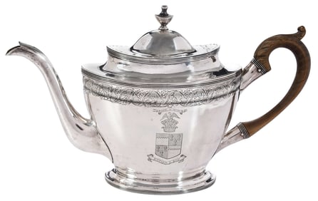 Philadelphia Coin Silver Teapot, John McMullin