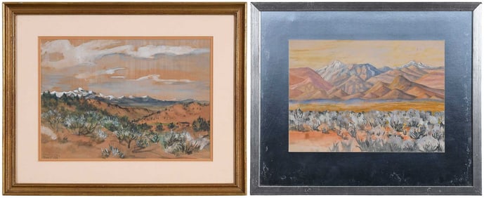 Malvina Cornell Hoffman, Two New Mexico Watercolors