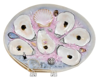 Union Porcelain Works Porcelain Oyster Plate