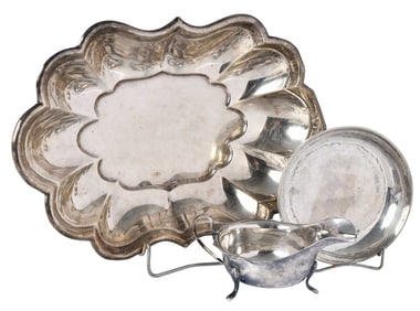 Three Pieces Silver Hollowware