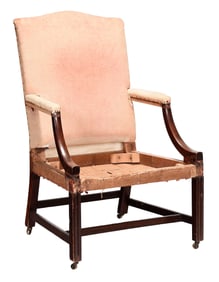 American Chippendale Mahogany Lolling Chair