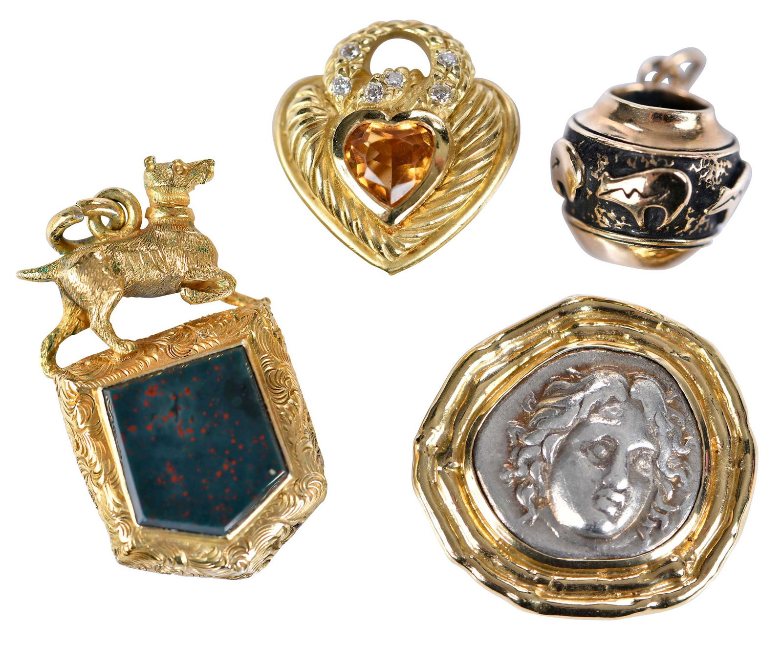 Collection of Four Gold Pendants (1 of 10)