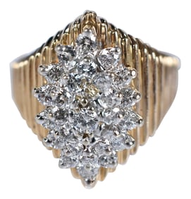 14kt. Diamond Cluster Ring