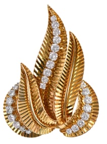 18kt. Vintage Cartier Diamond Clip Brooch