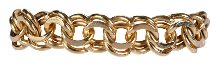 14kt. Double Curb Link Bracelet
