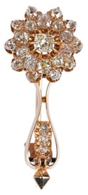 14kt. Victorian Halley's Comet Diamond Brooch