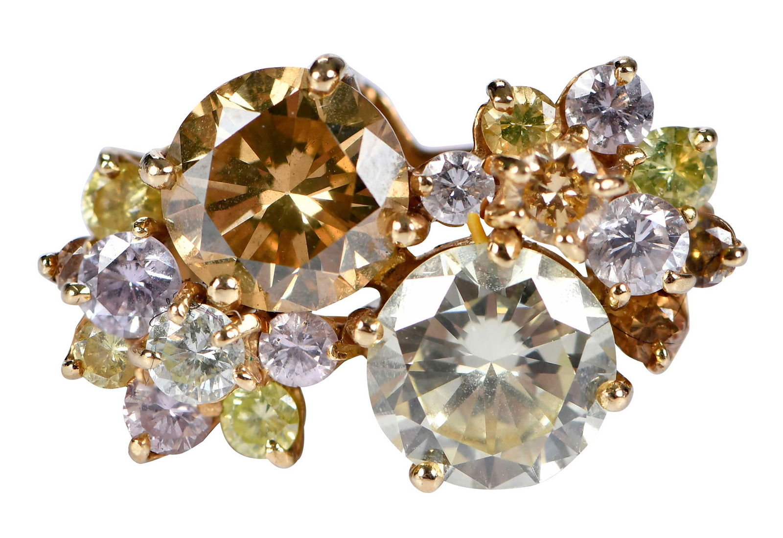 18kt. Moissanite and Diamond Fashion Ring (1 of 7)