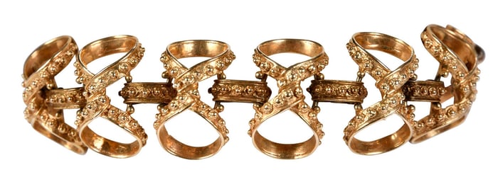 14kt. Fancy Figure Eight Link Bracelet