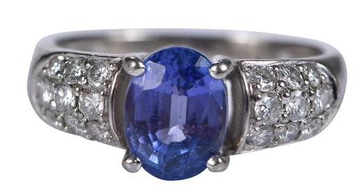 18kt. Tanzanite and Diamond Ring