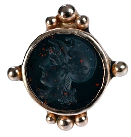 14kt. Bloodstone Intaglio Ring