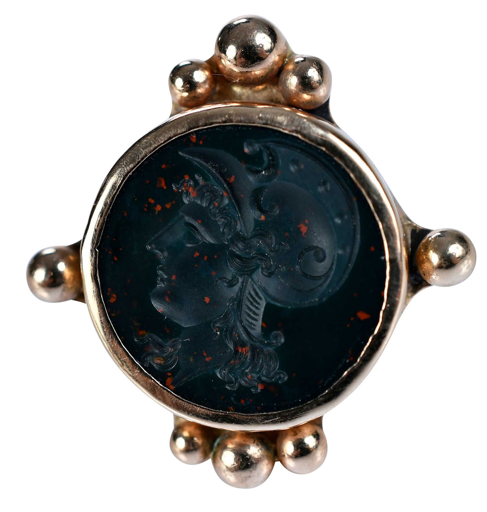 14kt. Bloodstone Intaglio Ring (1 of 5)