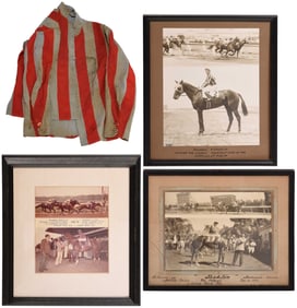 Horse Racing Objects: Jockey Jersey, Photographs, Related Ephemera