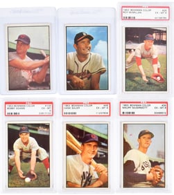 1953 Bowman Color Baseball, 11 Cards