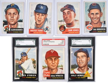 Nice Starter Set of 1953 Topps Baseball, 120 Cards