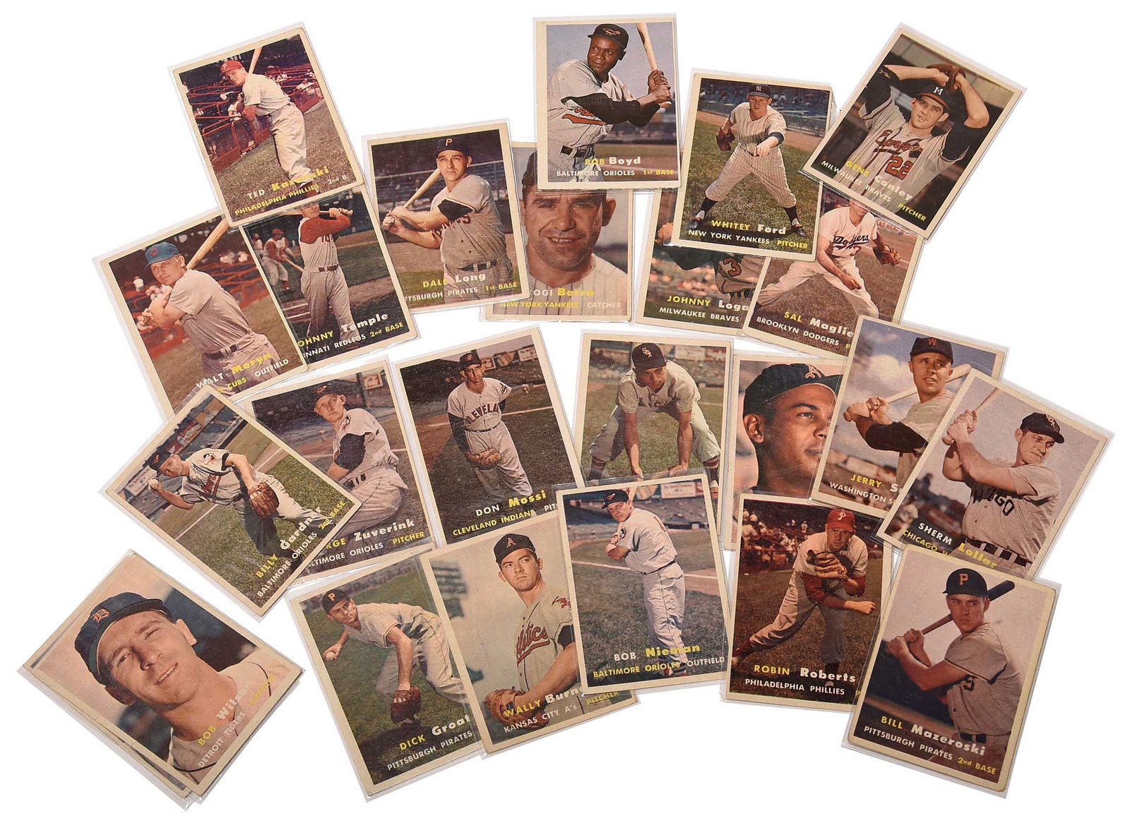 1957 Topps Baseball Near Set (1 of 16)