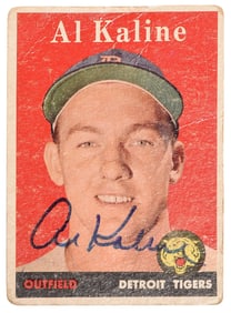 Al Kaline Signed 1958 Topps Card