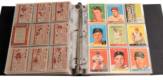 1958 Topps Baseball Partial Set in Binder