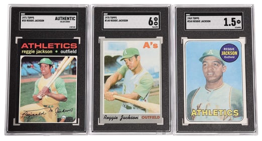 Early Reggie Jackson Topps Cards: 1969, 1970, and 1971
