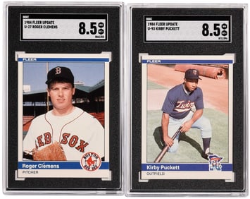 1984 Fleer Update, Graded Puckett and Clemens