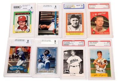 17 Assorted Graded Sports Cards