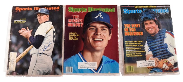 Three Signed Sports Illustrated Magazines [Baseball]