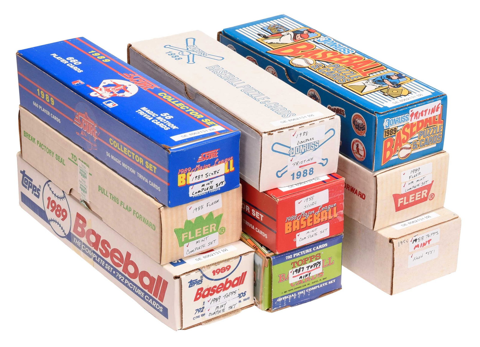 Nine Late 80s Baseball Card Sets: 1987-1989 (1 of 9)