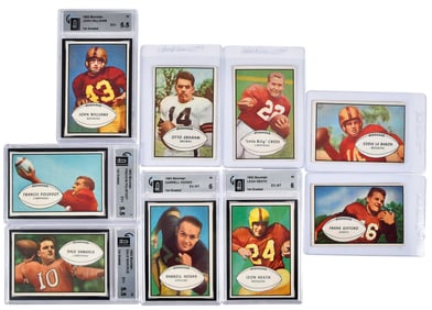 1953 Bowman Football Group, Ten Cards