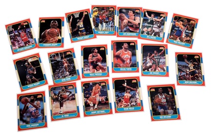 1986 Fleer Basketball Set with Stickers [Michael Jordan Rookie]