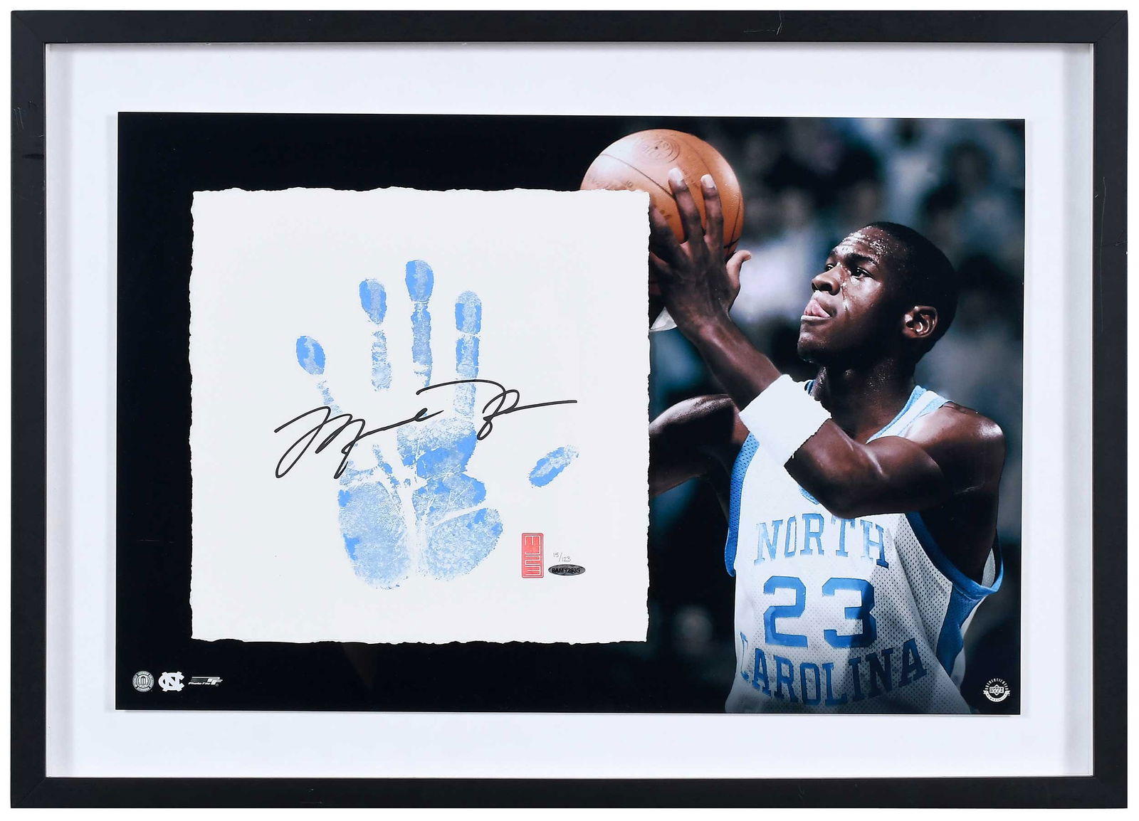 Michael Jordan Autographed UNC Tegata Lithograph (1 of 11)