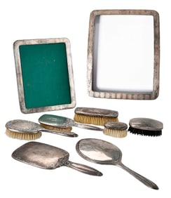 Nine Sterling Dresser Pieces