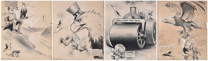 Frederick Otto Seibel, Four Political Cartoons