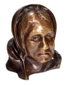 After Henry Francois Farny, Bronze Bust
