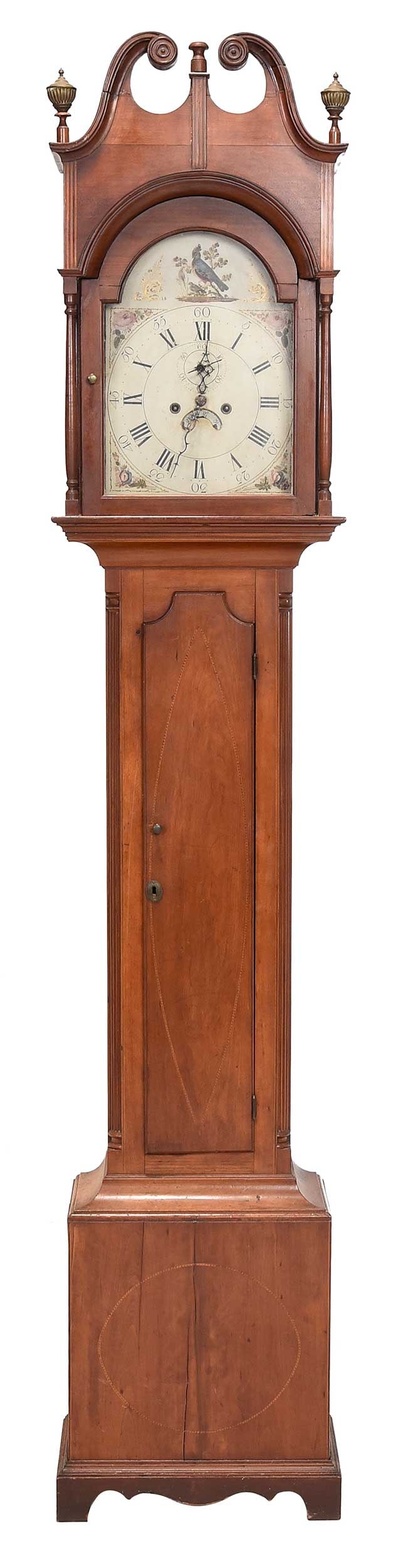 American Federal Inlaid Cherry Tall Case Clock (1 of 8)