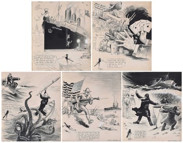Frederick Otto Seibel, Five Political Cartoons