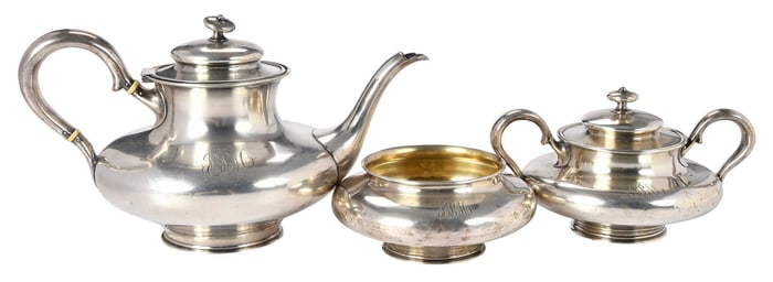 Three Piece Sterling Tea Service