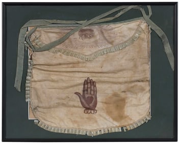 Framed Masonic Apron