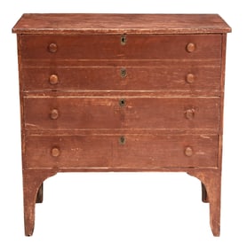 Federal Chest in Original Red Paint