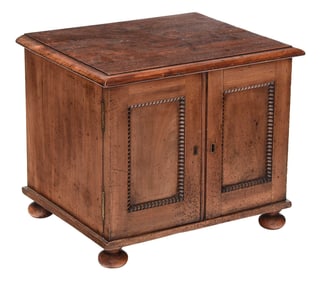 Georgian Mahogany Two Door Table Top Collector's Cabinet