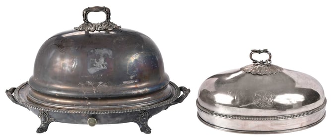 Old Sheffield Plate Entree Covers and Tray