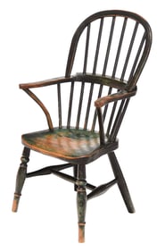 Fine Childs Windsor Armchair in Original Paint