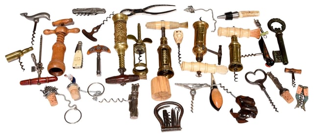 31 Pieces of Vintage and Antique Wine Paraphernalia
