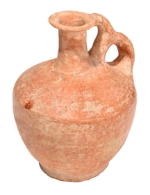Bronze Age Attributed Single Handled Terracotta Vessel