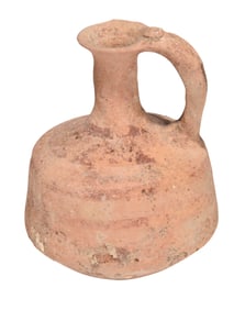 Bronze Age Attributed Single Handled Terracotta Vessel